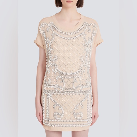 Looking for trade or offer Balmain Crystal Bead-Embellished Cotton-Jersey Shirt - Picture 13 of 15